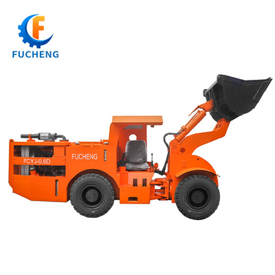 Mineração de energia 0.6m3 Subterrâneo Diesel Mineração Roda LHD Carregador FCYJ-0.6D