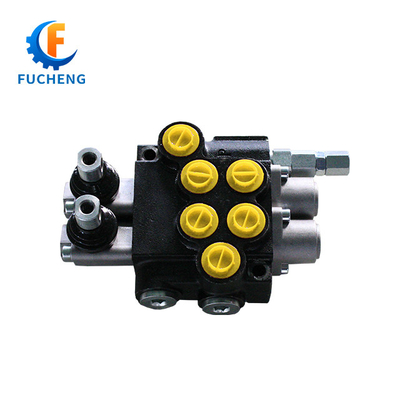 40lpm 6 bancos joystick válvulas de controlo monobloco hidráulico para carregador frontal e tractor Fucheng