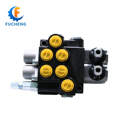 40lpm 6 bancos joystick válvulas de controlo monobloco hidráulico para carregador frontal e tractor Fucheng