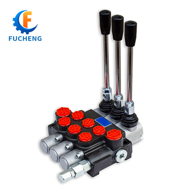 40lpm 6 bancos joystick válvulas de controlo monobloco hidráulico para carregador frontal e tractor Fucheng