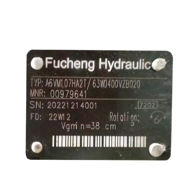 Padrão para motor de pistão hidráulico de alta pressão Fucheng A6VM80 Rexroth A6VM Series